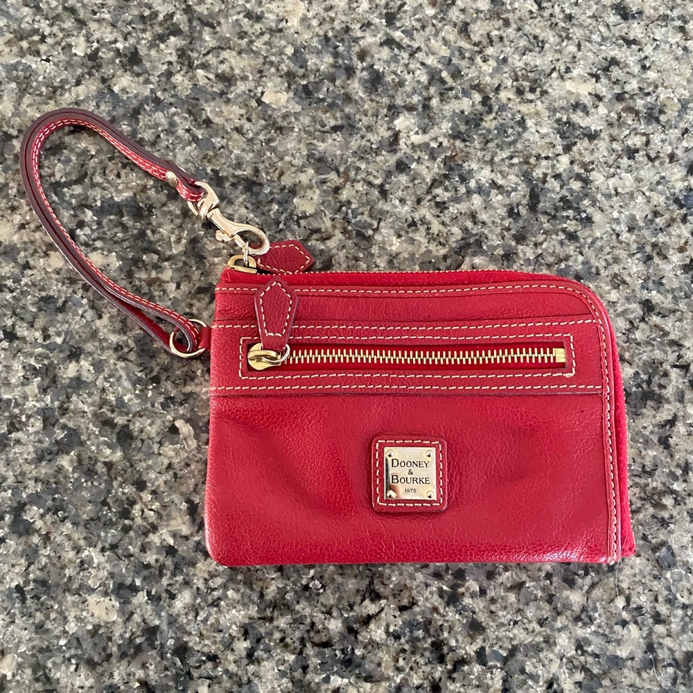 Dooney & Bourke Red Leather Wristlet